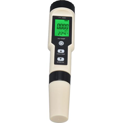 Stylo testeur d'hydrogène, haute sensibilité, écran LCD rétroéclairé, appareil de mesure numérique de l'hydrogène pour aquariums, horticulture et laboratoires (1/5)