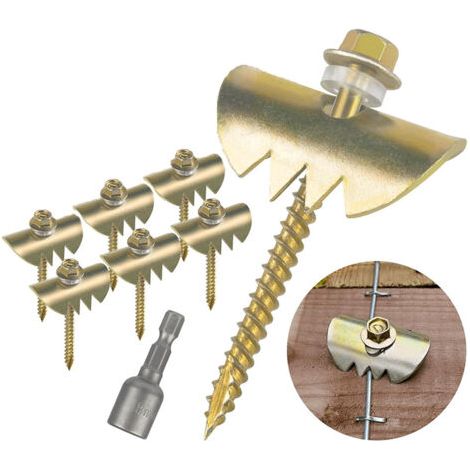 royaluxe-– Lot de 50 clous de clôture réutilisables en métal galvanisé – Fixation rapide pour clôture métallique et tissée – Résistance à la rouille