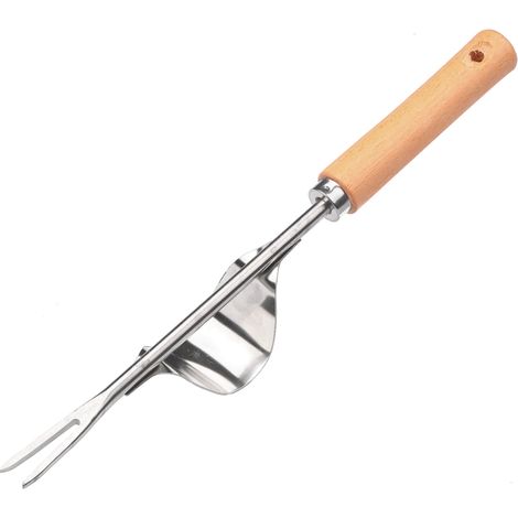Tragbares, manuelles Unkrautentfernungswerkzeug, Unkrautstecher, Gartengerät mit ergonomischem Holzgriff, Umpflanzwerkzeug für Rasenflächen, Ackerland und Bonsai (1/5)