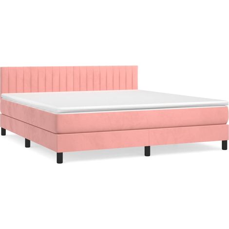 Maison Exclusive - Boxspringbett mit Matratze Rosa 160x200 cm Sam (1/5)