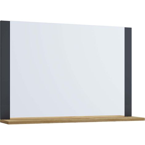 VCB10 Maxi Spiegelschrank Bad , Badespiegel mit 1 Regal Honig-Eiche dekor.