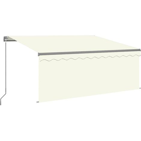 Maison Exclusive - Tenda da Sole Retrattile Manuale con Parasole 3,5x2,5 m Crema