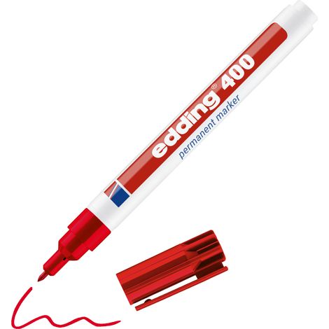 edding 400 Marqueur permanent blister de 1 rouge (1/5)