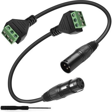 2 Pièces Connecteurs XLR 3 broches,connecteurs XLR mâle femelle,prise de câble micro,prise audio microphone,Câble pour Microphone XLR Câble Audio XLR,boîtier noir (1/5)