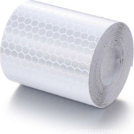 Bande Réfléchissante 3m X 50 Mm Réflecteur Étanche Autocollants D'avertissement Haute Intensité Auto-Adhésif Ruban De Sécurité 1 pièces Blanc (1/5)