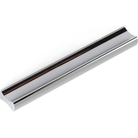 Asa de aluminio con acabado cromo brillo, dimensiones:120x9x17mm y entrepuntos:64mm -