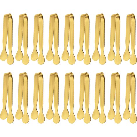 Lot de 18 Pinces à sucre, motif cœur, Acier inoxydable, Poignée antidérapante, Cuisine Bar Fête (1/5)