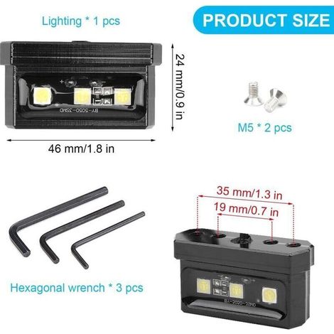 Support de plaque moto universel avec éclairage LED – Réglable, compatible MT01/MT07/MT09/Sportster/Z900/SV650 (1/2)