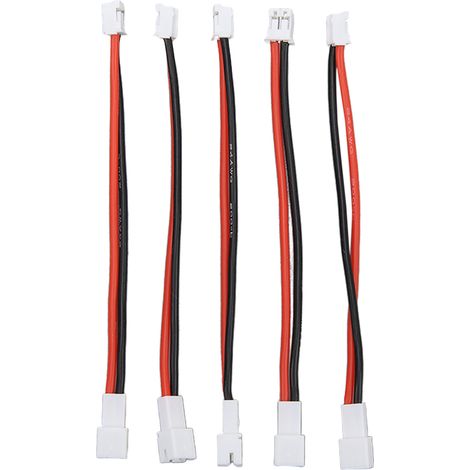 5 Pièces Câble Adaptateur PH2.0 2P Mâle vers Femelle pour Batterie Axial SCX24 1/24 RC Crawler 3.6 Pouces (1/5)