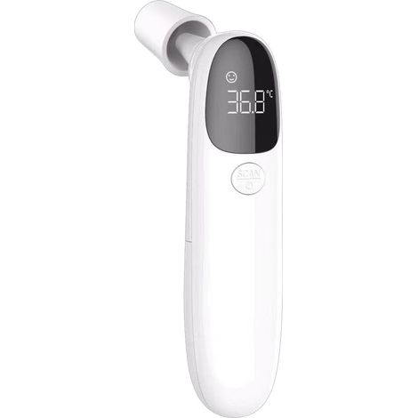 Termomètre médical infrarouge sans contact pour oreille et front, adulte, enfant et bébé, écran LCD avec mémoire et option sonore (1/3)