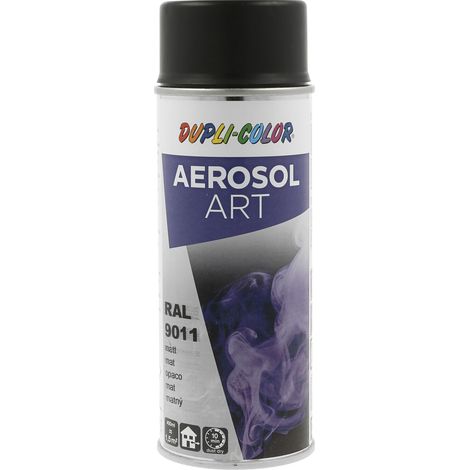 Dupli Color Aerosol Art Lackspray Graffiti Dose - wetterfest, lichtecht und UV-beständig - Graffiti-Spray 400ml, graphitschwarz matt RAL 9011