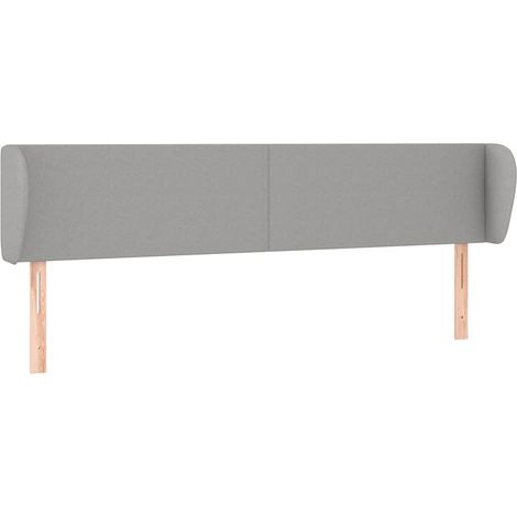 Maison Exclusive - Cabecero de tela gris claro 183x23x78/88 cm (1/5)