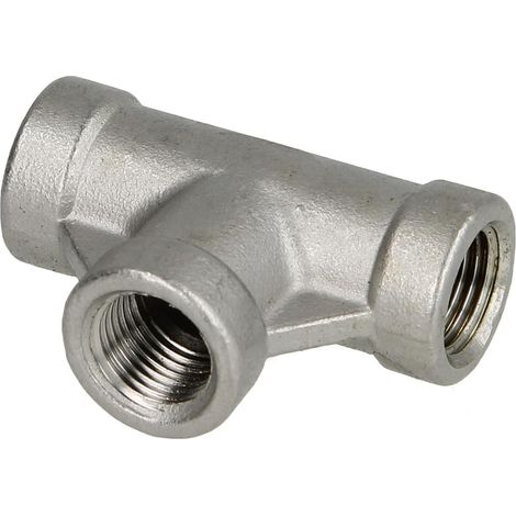 Té en inox 1/8'' FF/FF/FF