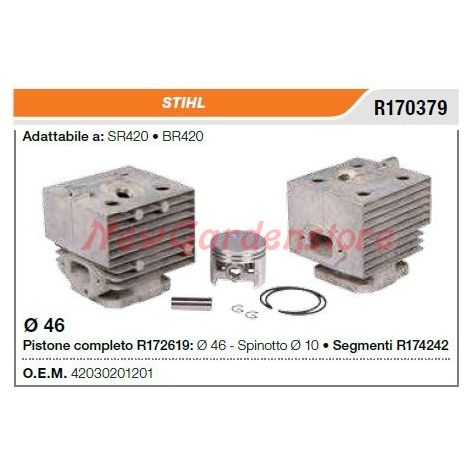 Segmentos de cilindro de émbolo Motosierra STIHL SR420 BR420 R170379
