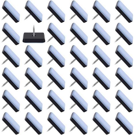 Set of 50 Teflon Furniture Glides, Furniture Gliders with Nails, 25x25mm Nail-on Chair Glides (1/5)
