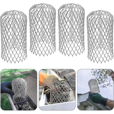Set aus 4 Aluminium-Dachrinnenabdeckungen mit ausziehbarem Filter und Laubsieb. (1/5)