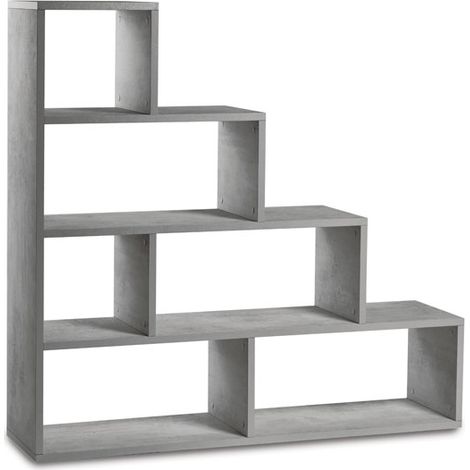 Libreria a Scala 150L x 38P x h144 – Finitura Cemento – Sarmog (1/2)