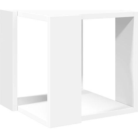 Maison Exclusive - Couchtisch Weiß 32x32x30 cm Holzwerkstoff