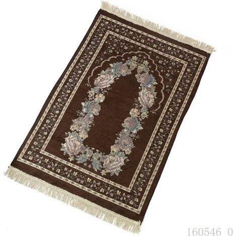 Tapis - - Tapis classique - Motif floral - Couleur blanche - Mince (1/4)