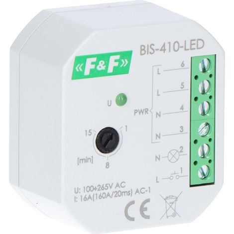 Relè bistabile ff bis-410i 230V 16A con timer (1/2)
