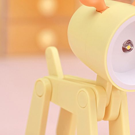 Niedliches Mini-Nachtlicht für Haustiere, Kawaii-LED-Schreibtischlampe, niedlicher Mini-Handyhalter, Dekoartikel, gelbes Reh (1/4)