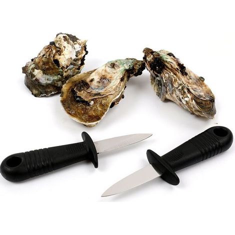 Trade Shop - Messer Offene Austern Jakobsmuscheln Sea Fruits Opener Steel Kitchen Fish -