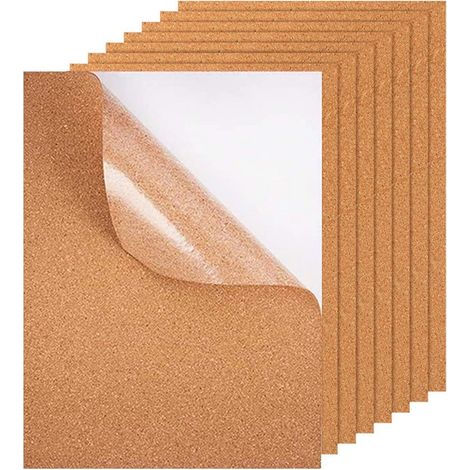 Panneaux en liège autocollants, 30 x 21 cm, 2 mm d'épaisseur, cadre personnalisable, décoration murale, adaptés (1/5)