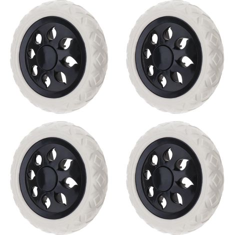 4 ruote per carrello della spesa, 165 mm, con anima in plastica, ruote per carrello della spesa, ruote per carrello della spesa, carrello da viaggio, carico massimo 25 kg per ruota (1/5)