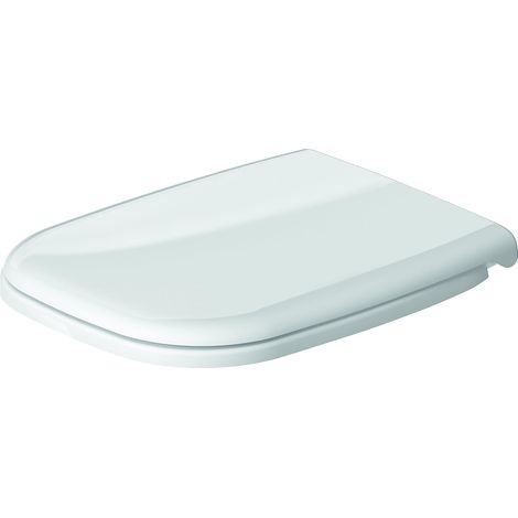 Abattant WC D-Code, Abattant Toilette en Uréa-Duroplast, Couvercle de Toilette avec Charnières en Acier Inoxydable, Blanc (1/5)