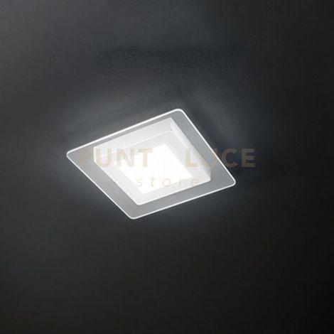 Bend Plafoniera LED 30W 1660LM - CCT 3000K 4000K 6000K in metallo colore bianco quadrata 35x35cm