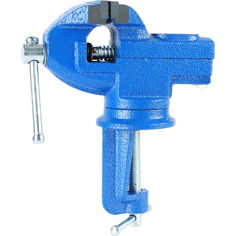 Hochleistungs-Schraubstock (50 mm) mit hochfesten Backen, 360°-Drehung, universeller Tischklemme, 50 mm/2 Zoll (1,5 kg), blau (1/5)