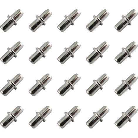 20er-Pack Regalträger 5 mm - Regalwinkel - Regalstifte - Bretthalterungen - für Möbel, Schränke (1/4)