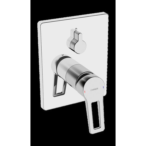 Hansa Twist - Miscelatore ad incasso per vasca da bagno, con deviatore a 2 utenze, cromato 89849085 (1/4)
