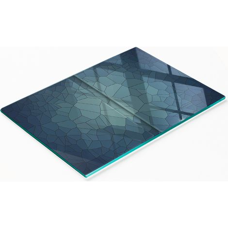 Planche décorative en verre pour présenter des amuse-gueules, motif abstrait, 80 x 52 cm (1/5)