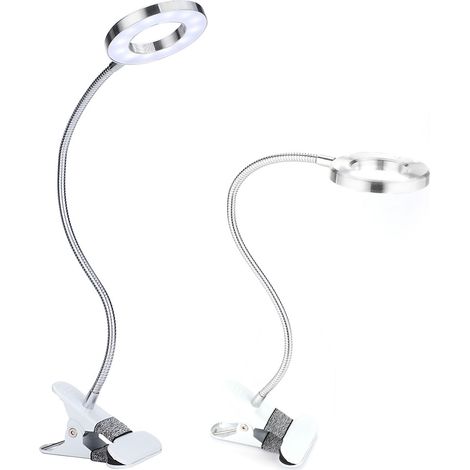 Lampe de maquillage à LED circulaire USB, lumière pour tatouage des sourcils et lèvres avec pince de fixation (1/5)