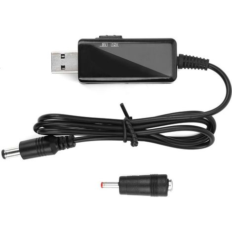 Câble Booster USB Vers DC - 5V 9V 12V - Affichage Numérique Réglable - Pour Routeur Banque D Alimentation - 0,8 M (1/5)