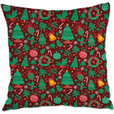 Housse de coussin carréefermeture à glissière pour le Jour de l'An, Noël, Pâques (1/5)