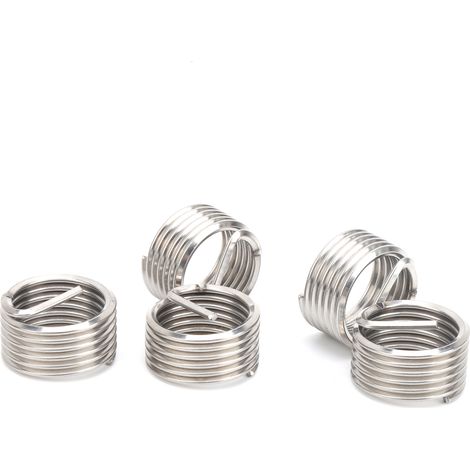 5 Pièces Douilles Filetées Hélicoïdales M22x2.5 pour Réparation et Protection d'Outils