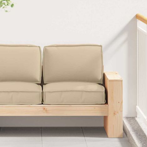 Palettenkissenset 2 pcs Beige Oxford-Stoff (1/5)
