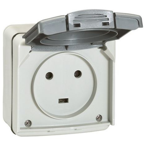 Prise 2P+T Plexo 20A - gris LEGRAND