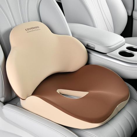 Seat Cushions and Lumbar Support Pillows for Auto Office Chairs, Ergonomic Memory Foam Chairs Cushions Back Support Pillow, Sciatica and Cushion (1/5)