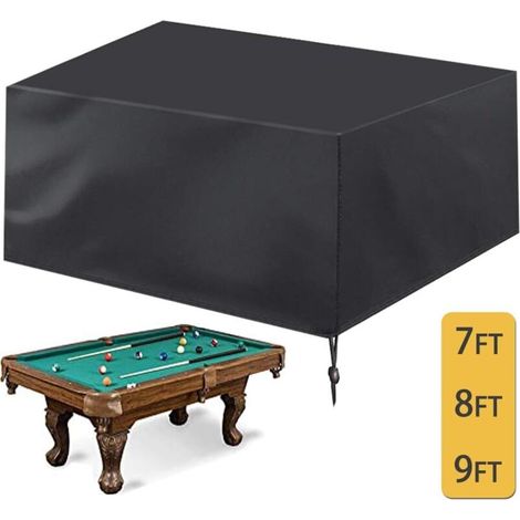 Vtizikl Couverture de table de billard, 7 8 9ftCouvertures de table de billard aveCordon de serrageCouverture de table imperméable durable pour table de billard / table rectangulaire (8 pi : 103 x 53 (1/5)