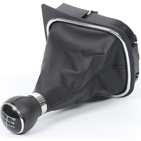 Cache-poussière pour levier de vitesses Volkswagen Sagitar Golf 6, avec capuchon de levier noir. Un kit comprend le capuchon de levier de vitesses à 6 rapports (fil noir) pour Sagitar Golf 6. Protège  (1/4)