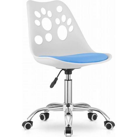 Chaise Pivotante - Polypropylène Éco-Cuir - Hauteur Réglable 41-52 5 Cm - Pour Bureau Home Studio Chambre Enfant - 1 Pièce (1/5)