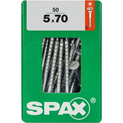 Spax Universalschrauben 5.0 x 70 mm TX 20 - 50 Stk. Holzschrauben