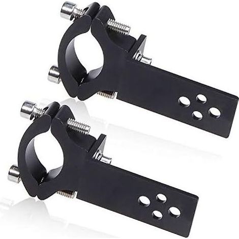 2PCS Support de Montage de Lumière,Biqing Universel Moto Support de Phare de Fixation Ampoule de Brouillard de Montage Bull Bar Bumper Support de Lampe D'aluminium Diamètre 22mm-36mm (1/5)