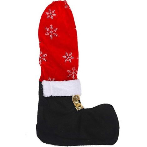 Décorations de Noël créatives : chaussettes flocons de neige pour pieds de chaise et de table. (1/4)