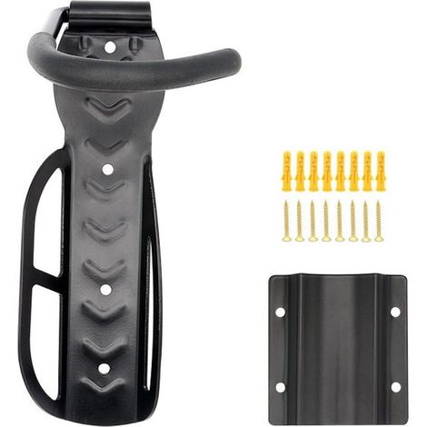 Kit de sistema de suspensión para bicicleta - 1 pieza - Soporte de pared para bicicletas - Montaje en pared - Negro - Versión fija (1/5)