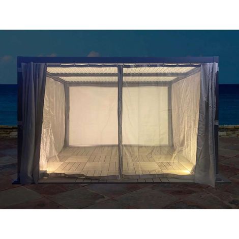 set 8 zanzariere per pergola giardini di maggio "magnolia" 300x400 cm