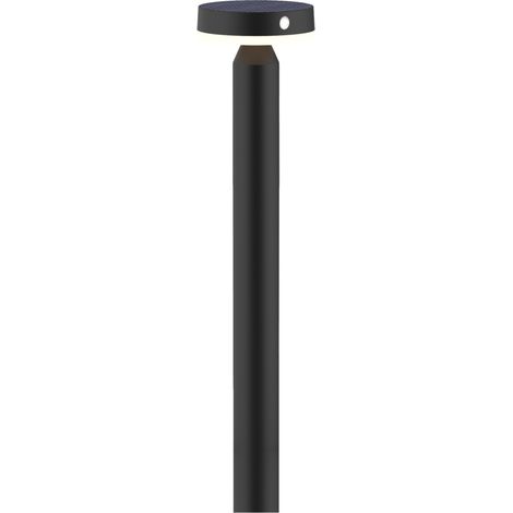 Paletto LED solare 4,5W 4000K PIR IP44 nero Polux USB-C (1/4)